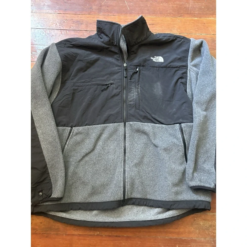 The North Face Denali Jacket Polartec Fleece Gray Men's Size XXL Y2K Vintage